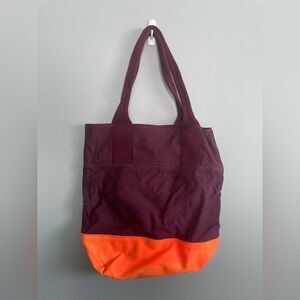 Urban Outfitters Maroon and Orange Canvas Oversized Tote Bag